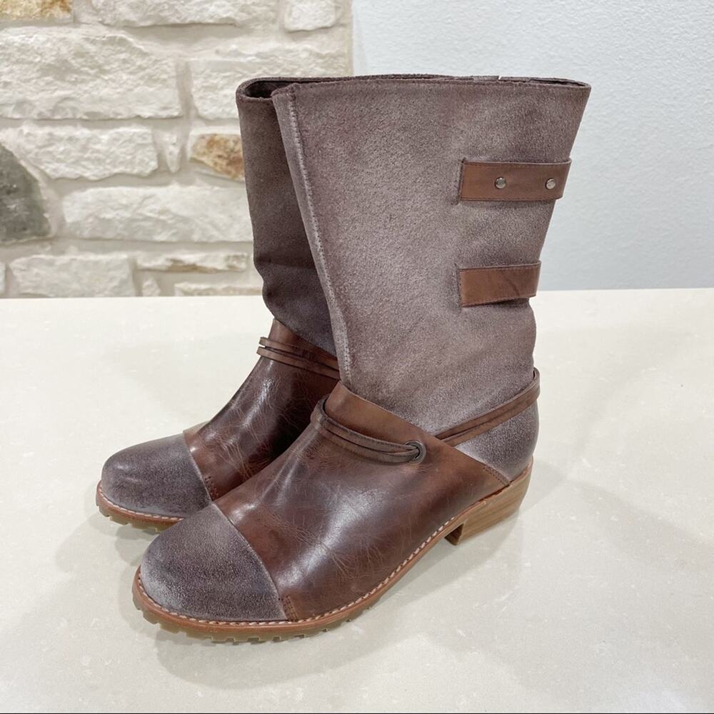 Antelope Wrapped Moto Boots Coffee Brown 38 7